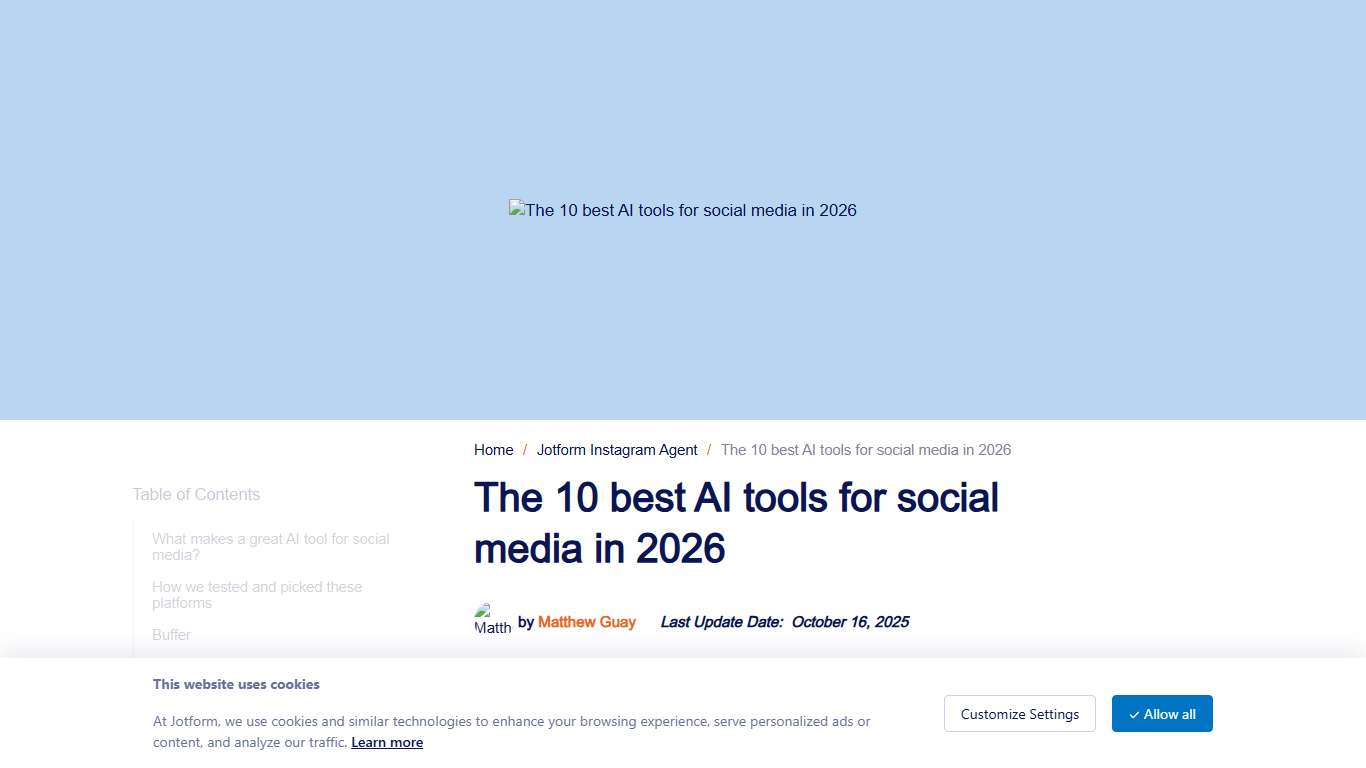 The 10 best AI tools for social media in 2026 The Jotform Blog